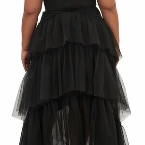 City Chic Elegant Black Tulle Dress